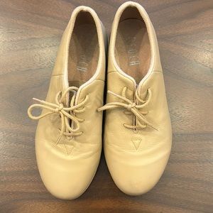 Bloch lace-up tan tap shoes